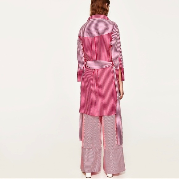 Zara mixed stripe button down tunic - Picture 3 of 11